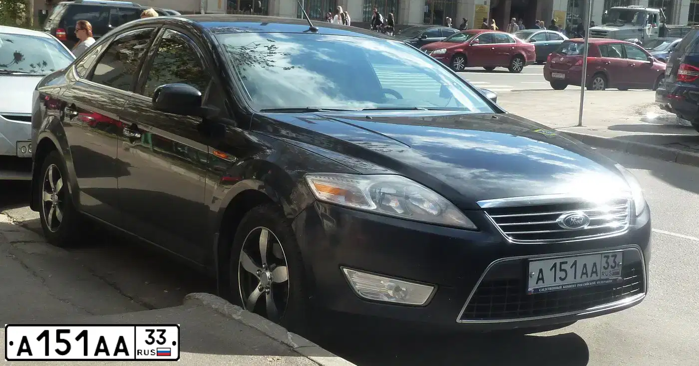 Фото автомобиля FORD MONDEO, 2008 — госномер Х108КЕ37. Цвет: ЧЕРНЫЙ