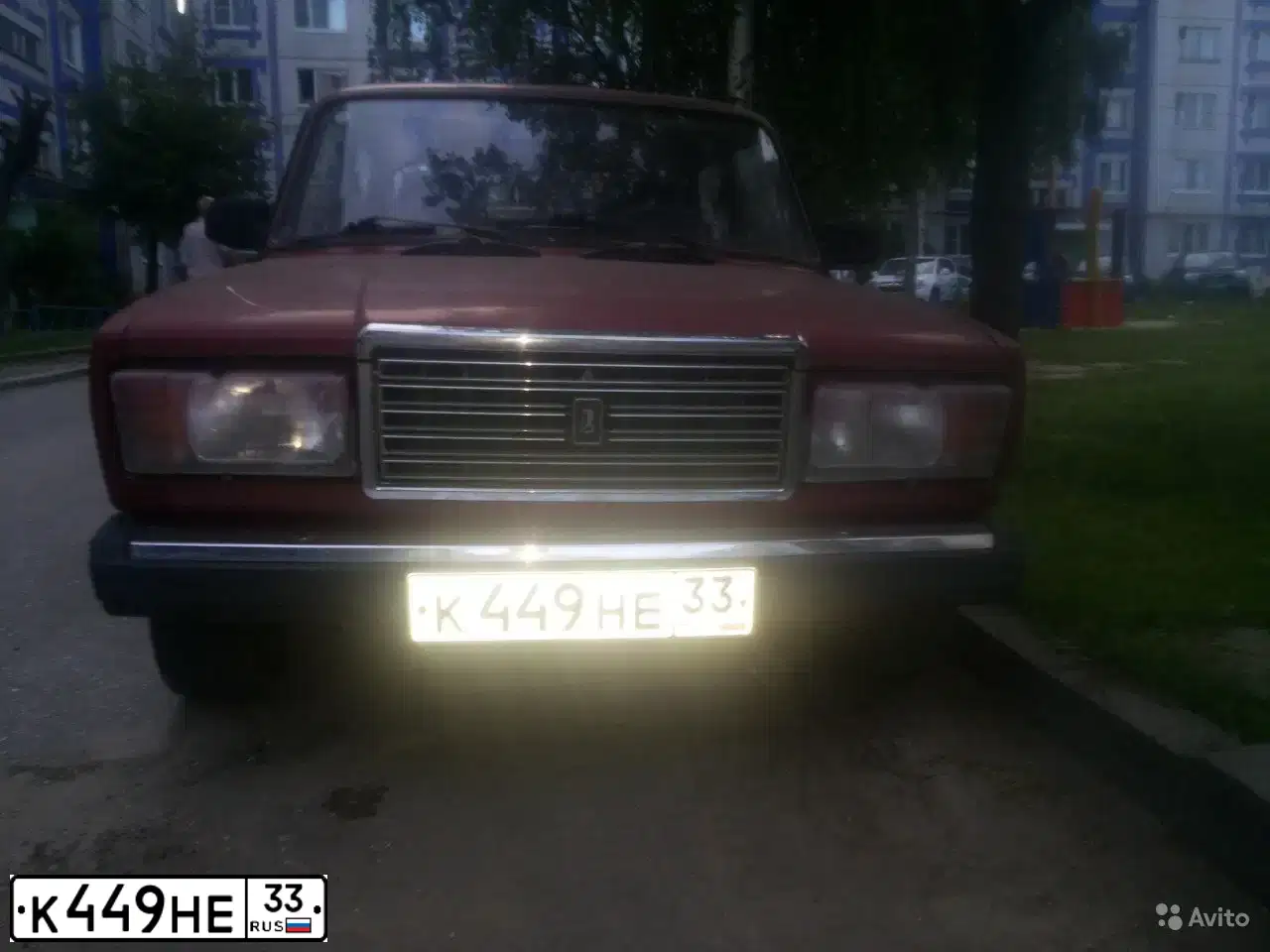 Фото автомобиля LADA 2107, 2000 — госномер К449НЕ33. Цвет: КРАСНЫЙ