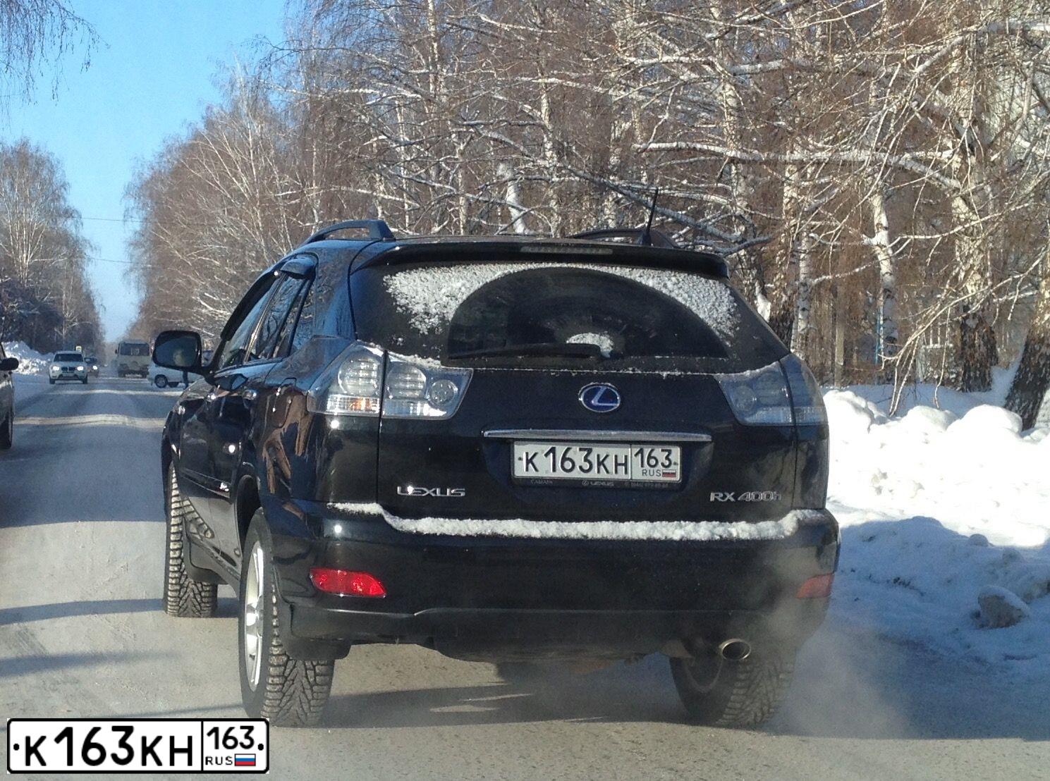 Фото автомобиля LEXUS RX, 2008 — госномер К163КН163. Цвет: ЧЕРНЫЙ