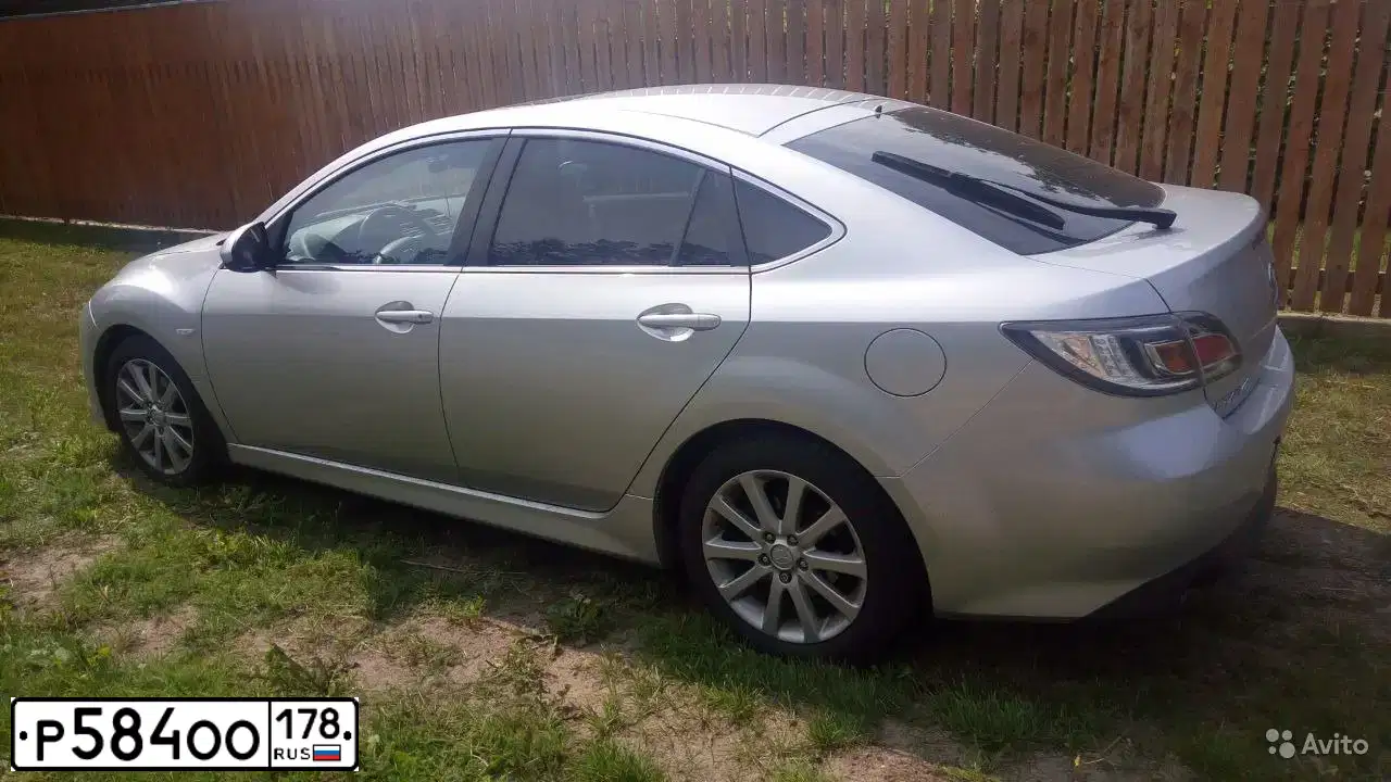 Фото автомобиля MAZDA 6, 2008 — госномер Р584ОО178. Цвет: Серебристый