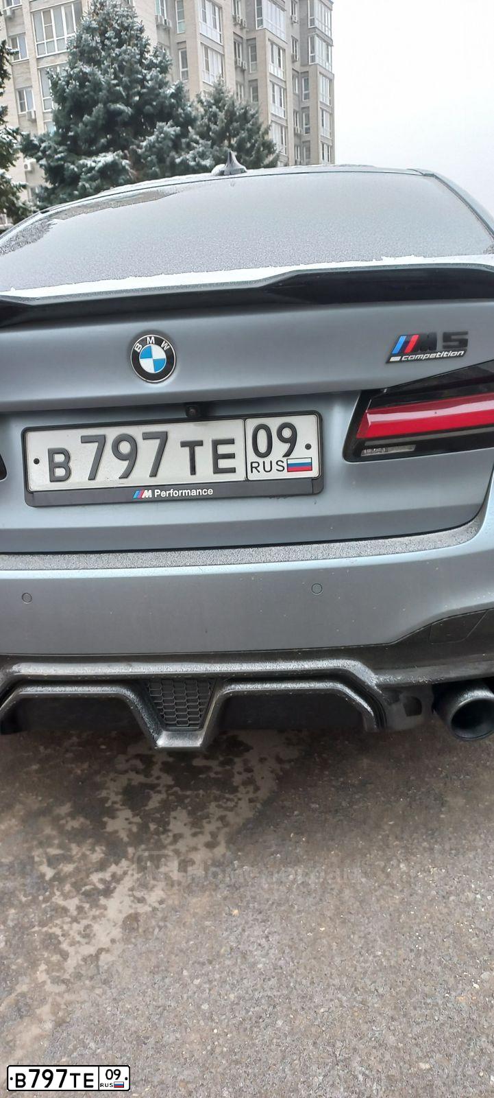 Фото автомобиля BMW M550D XDRIVE, 2020 — госномер В797ТЕ09. Цвет: СЕРЫЙ