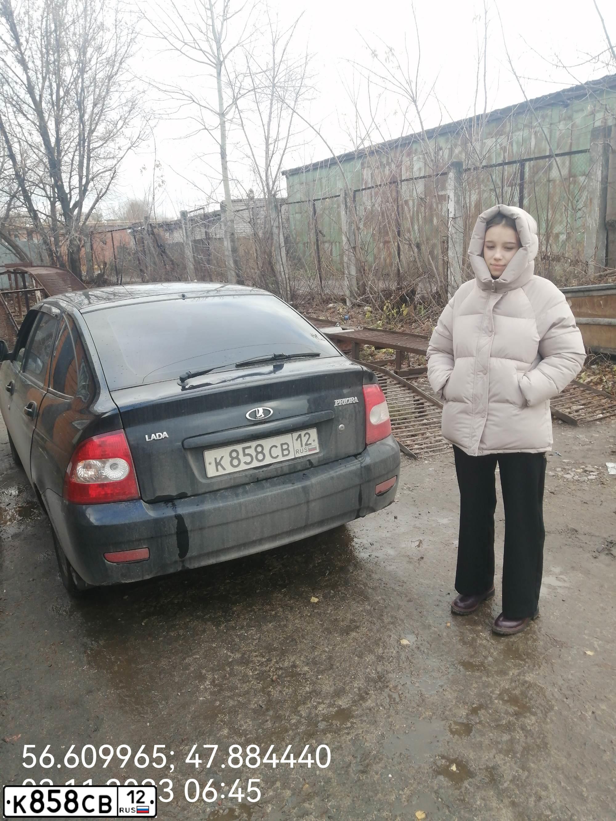 Фото автомобиля LADA 2172 PRIORA, 2012 — госномер К858СВ12. Цвет: СИНЕ-ЧЕРНЫЙ