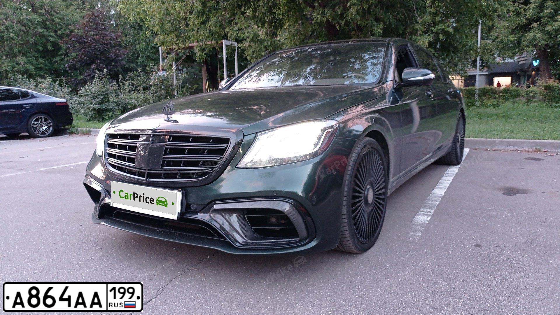 Фото автомобиля MERCEDES-BENZ S500, 2016 — госномер А375КС105. Цвет: ЗЕЛЕНЫЙ