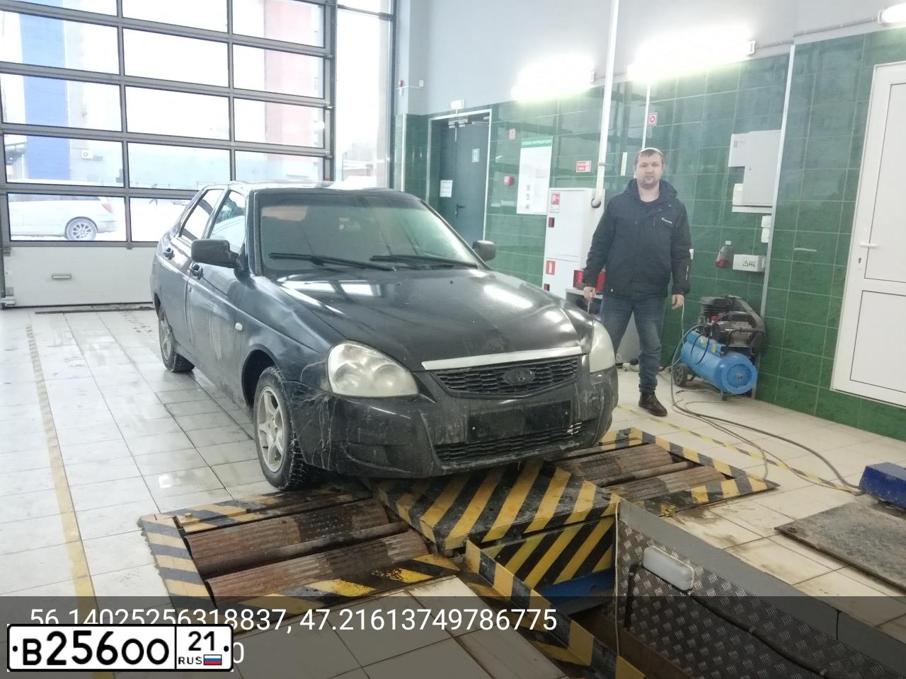 Фото автомобиля LADA PRIORA, 2008 — госномер М612РУ21. Цвет: ЧЕРНЫЙ