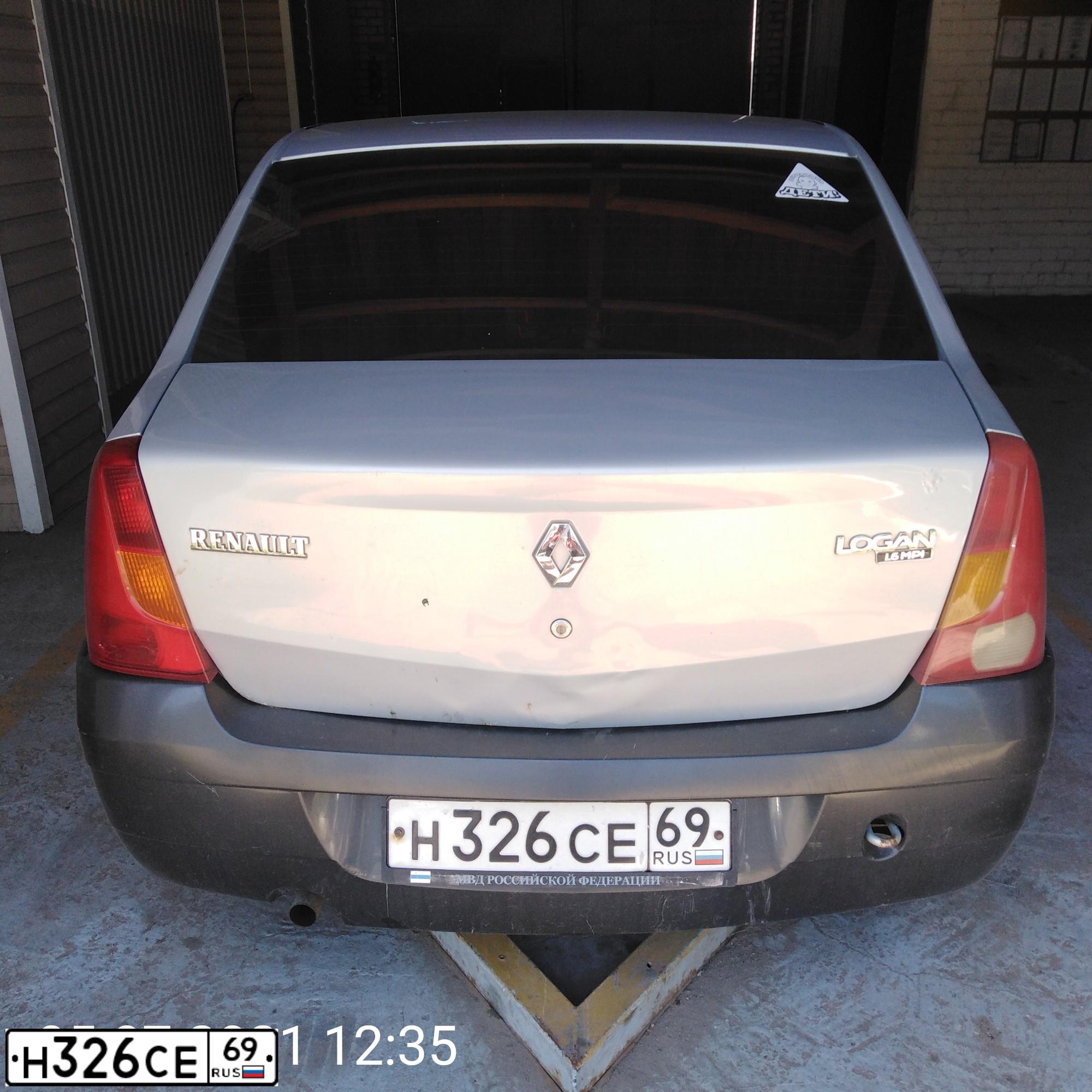 Фото автомобиля RENAULT LOGAN SR, 2005 — госномер Е127УК69