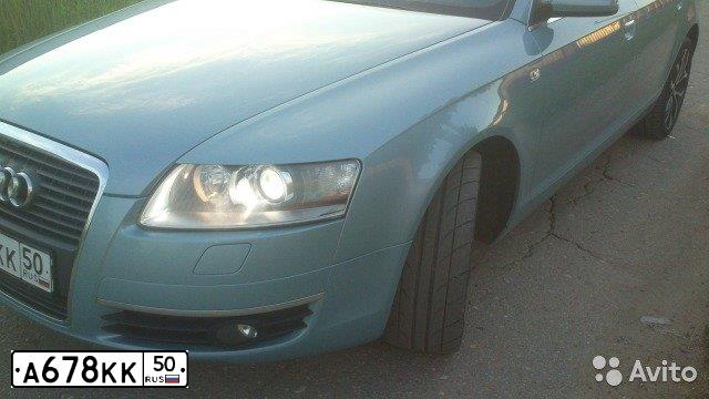 Фото автомобиля AUDI A6, 2008 — госномер А678КК50. Цвет: СВЕТЛО-ГОЛУБОЙ