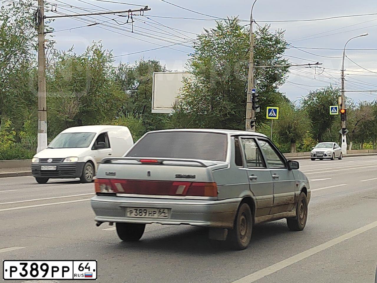 Фото автомобиля LADA 2109 SAMARA, 1995 — госномер Р389РР64. Цвет: СЕРО ЗЕЛЕНЫЙ