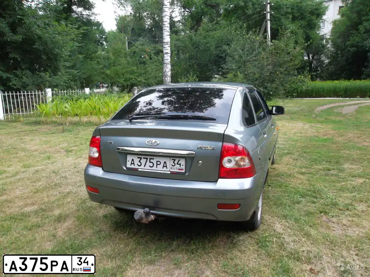 Фото автомобиля LADA 2172 PRIORA, 2008 — госномер У134ЕМ136. Цвет: средний серо-зеленый металлик
