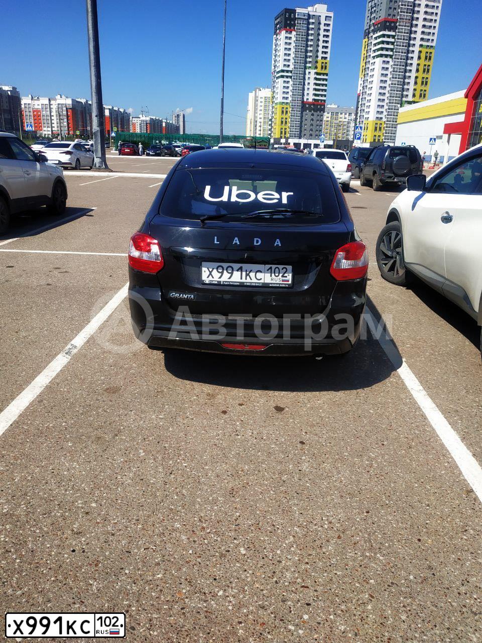 Фото автомобиля LADA 2191 GRANTA, 2018 — госномер Х991КС102. Цвет: ЧЕРНЫЙ