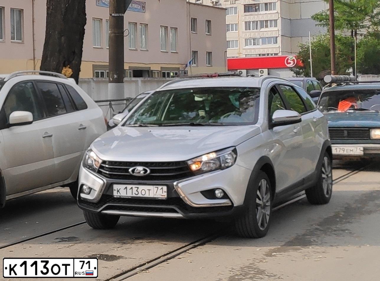 Фото автомобиля LADA VESTA, 2020 — госномер К113ОТ71. Цвет: СЕРЫЙ