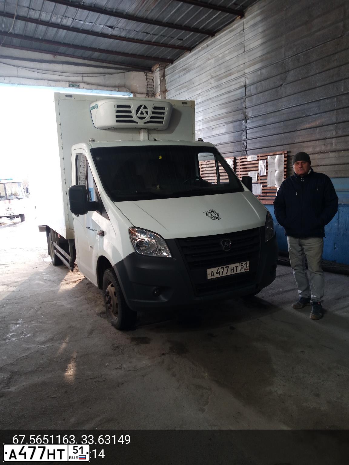 Фото автомобиля GAZ GAZEL NEXT, 2019 — госномер А477НТ51. Цвет: БЕЛЫЙ