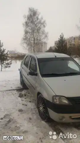 Фото автомобиля RENAULT LOGAN, 2009 — госномер Н080ЕО57. Цвет: СЕРЫЙ