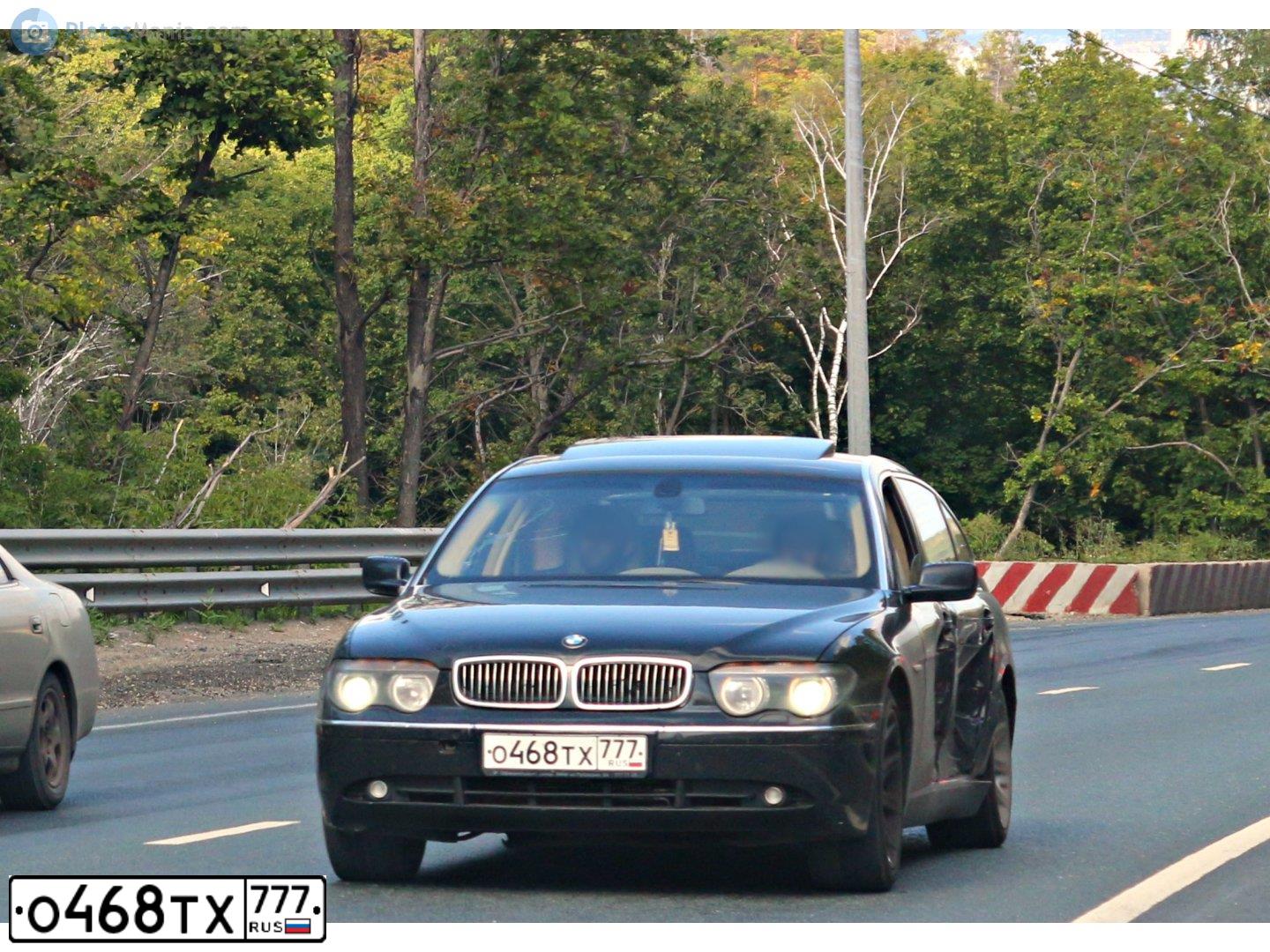 Фото автомобиля BMW SERIE 7, 2003 — госномер Р222АР177. Цвет: ЧЕРНЫЙ