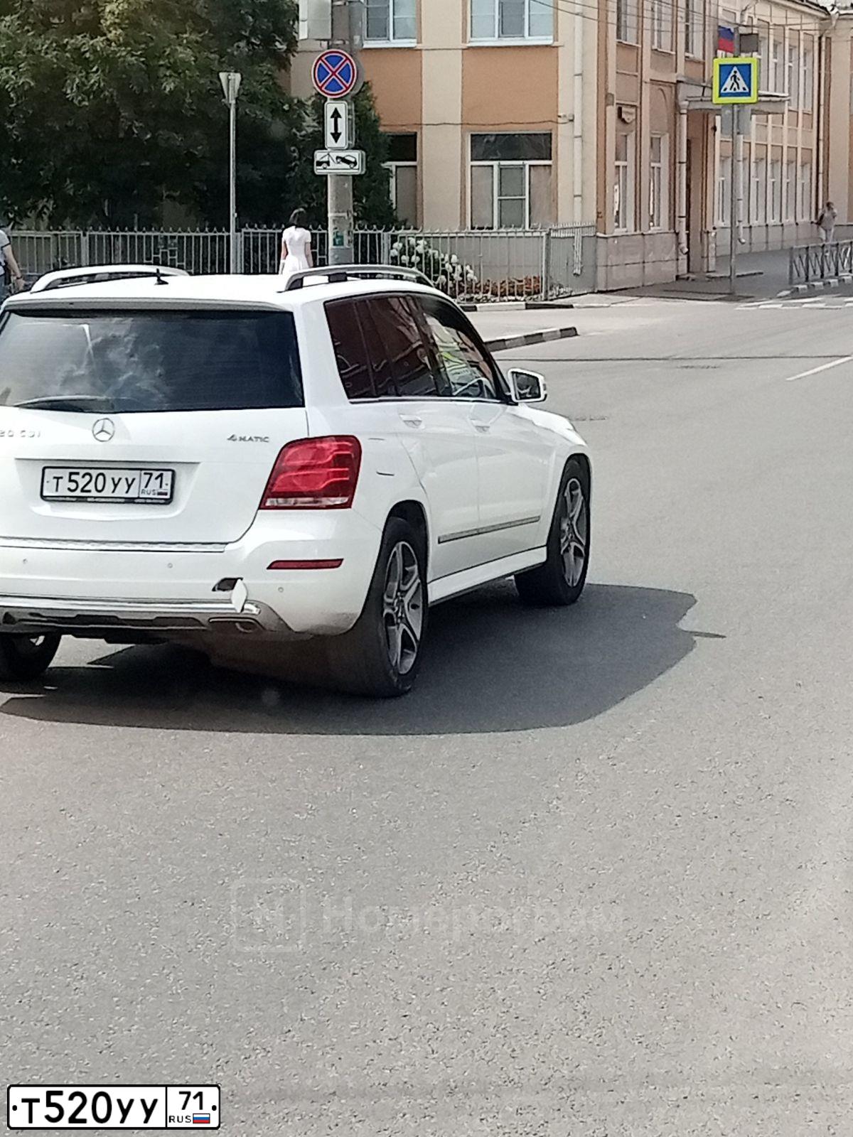 Фото автомобиля MERCEDES GLK-KLASSE, 2013 — госномер Т520УУ71. Цвет: Белый
