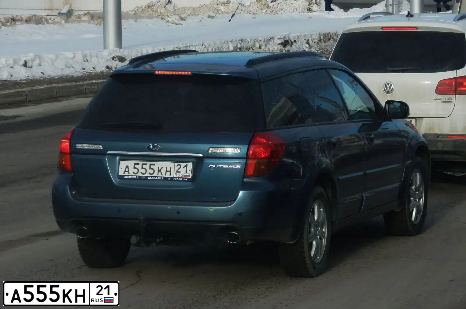 Фото автомобиля SUBARU B9 TRIBECA, 2008 — госномер О547ЕЕ134. Цвет: ЧЕРНЫЙ