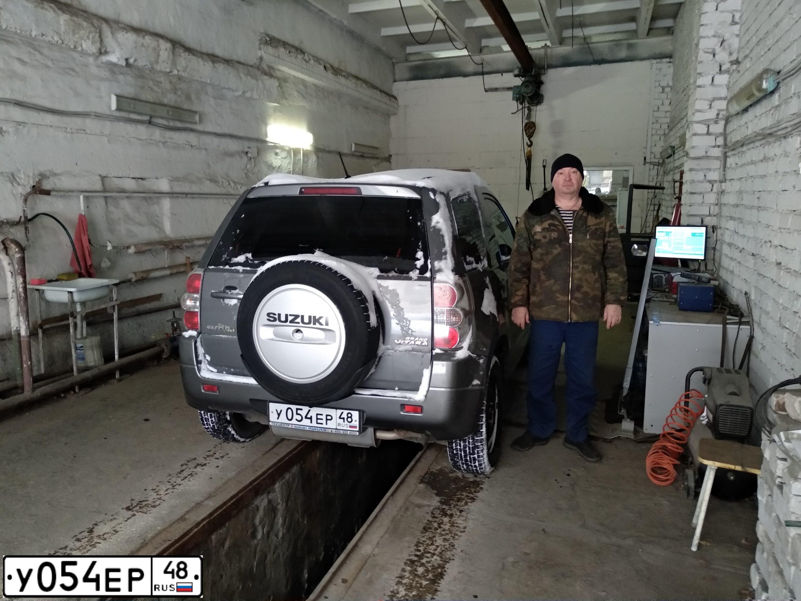 Фото автомобиля SUZUKI /GRAND/ VITARA, 2007 — госномер У054ЕР48. Цвет: СЕРЫЙ