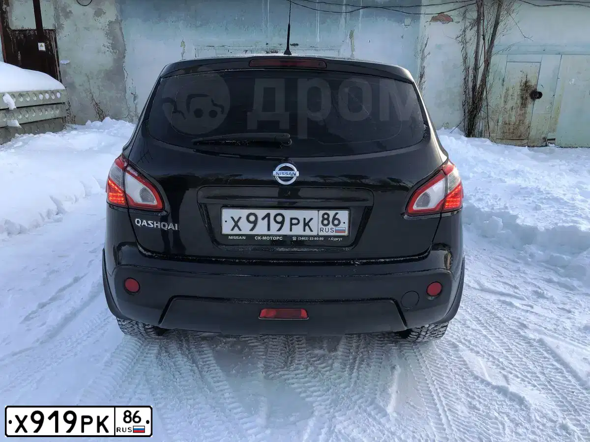 Фото автомобиля NISSAN QASHQAI, 2010 — госномер Х919РК86. Цвет: ЧЕРНЫЙ