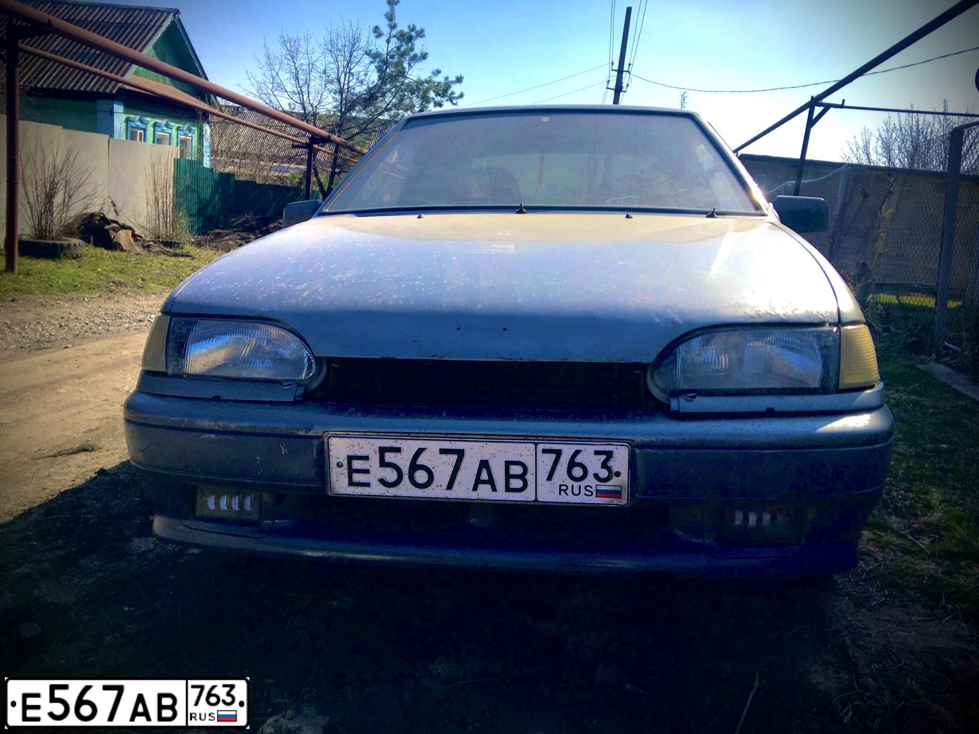 Фото автомобиля LADA 2115 SAMARA, 2008 — госномер Е567АВ763. Цвет: средний серо-зеленый металлик