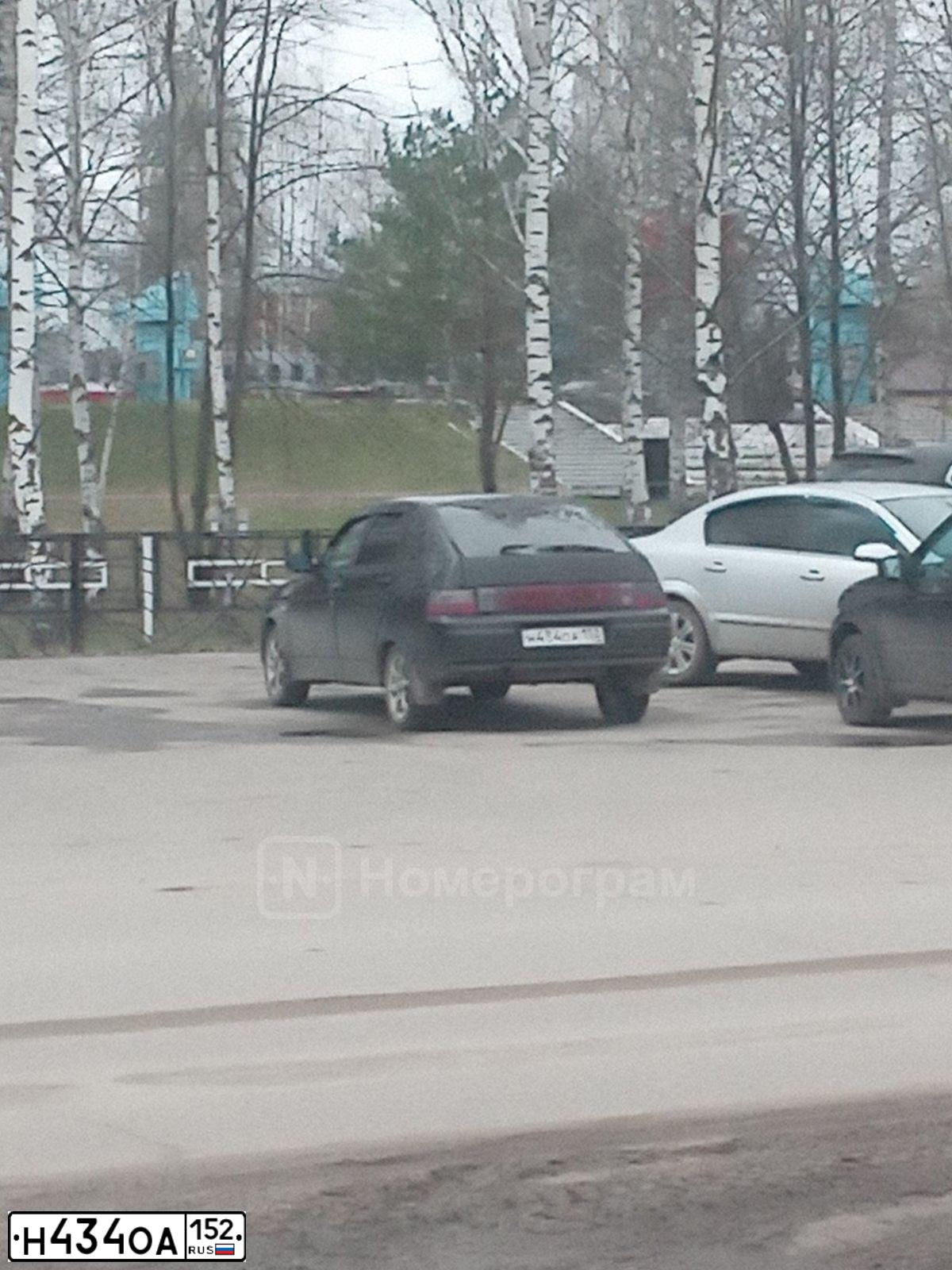 Фото автомобиля LADA 2112, 2006 — госномер Н434ОА152. Цвет: ЧЕРНЫЙ