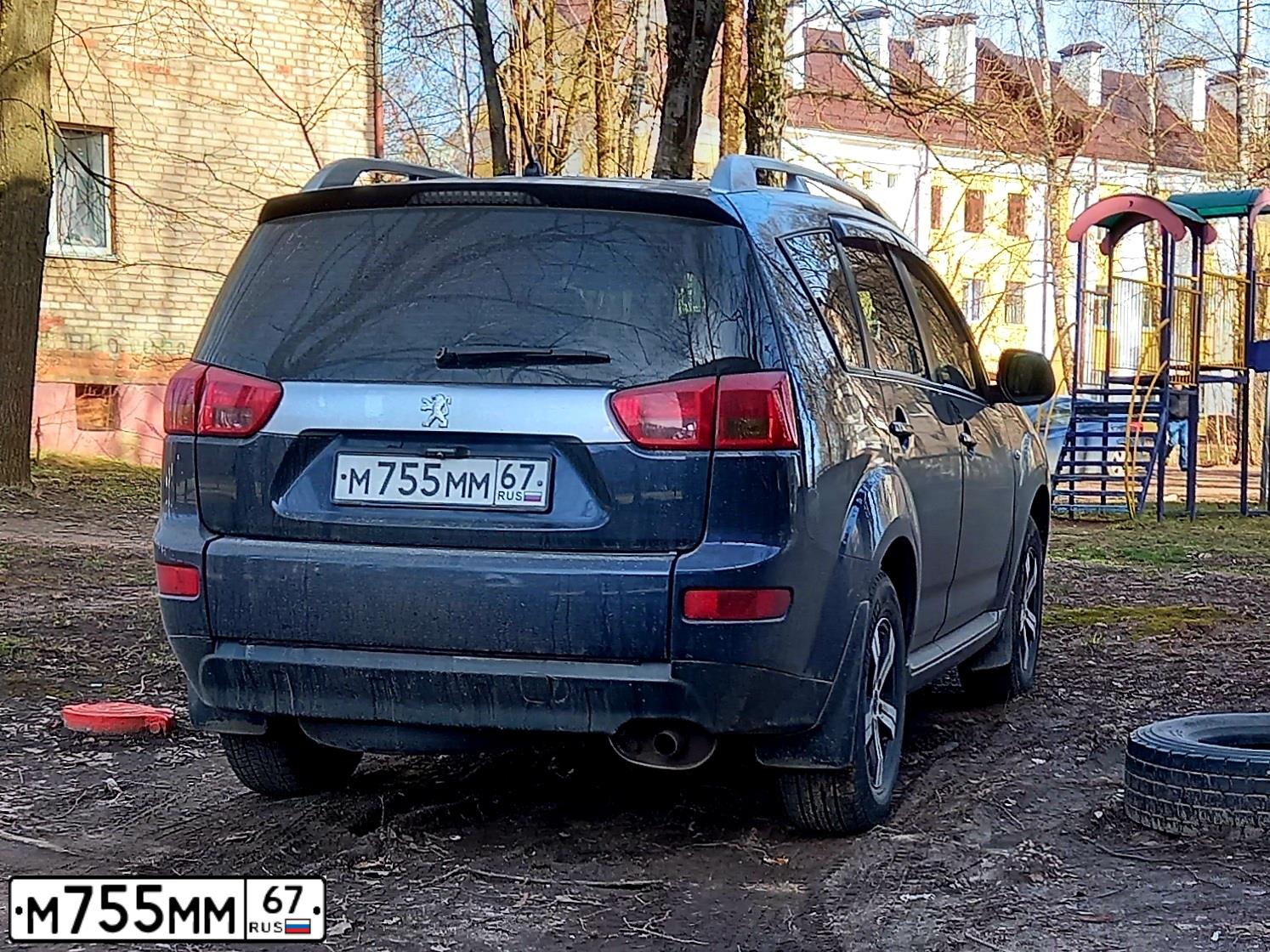 Фото автомобиля PEUGEOT 4007, 2012 — госномер Т041КЕ73. Цвет: СИНИЙ