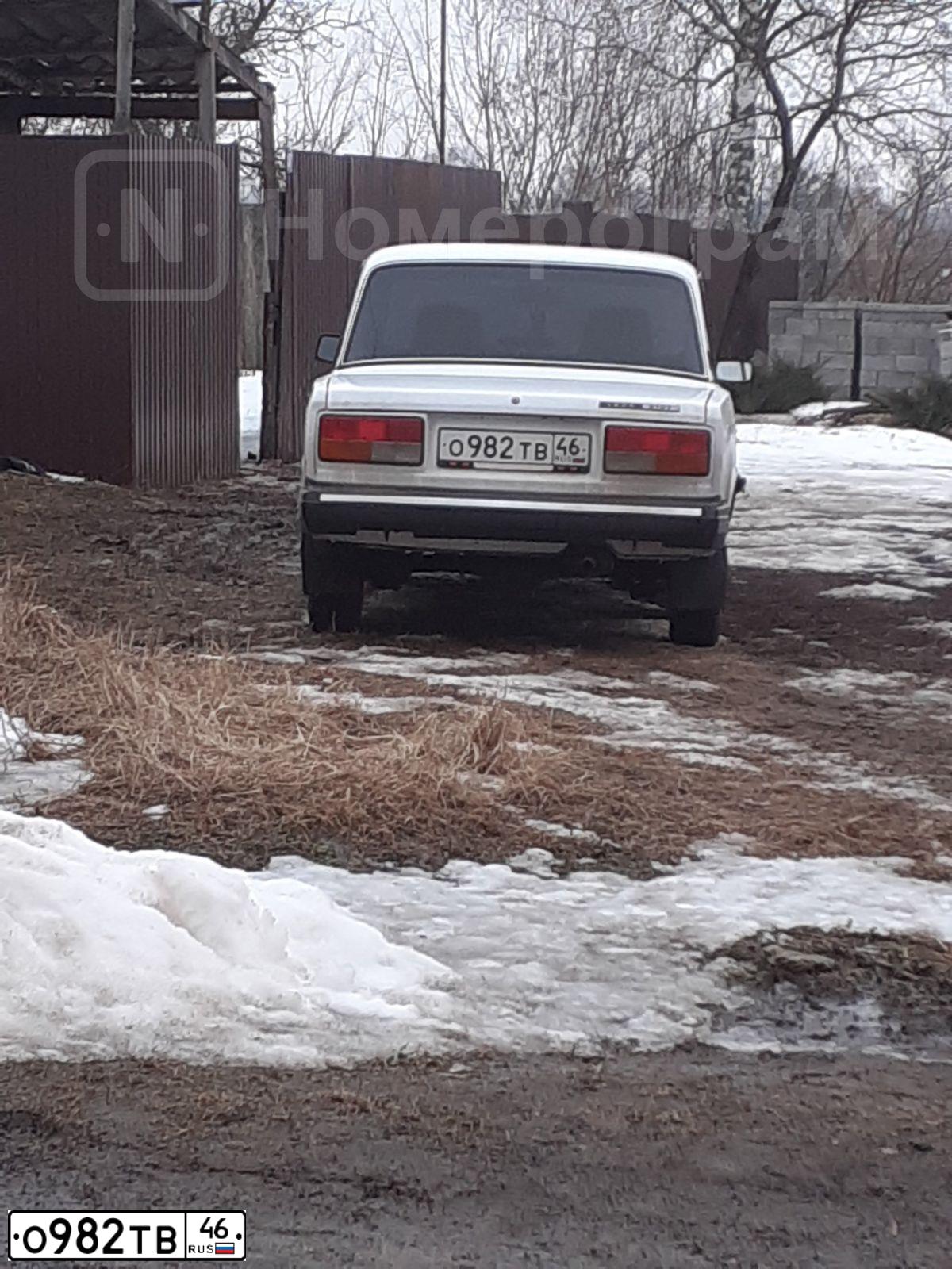 Фото автомобиля LADA 2107 LADA, 2007 — госномер О982ТВ46. Цвет: ЯРКО-БЕЛЫЙ