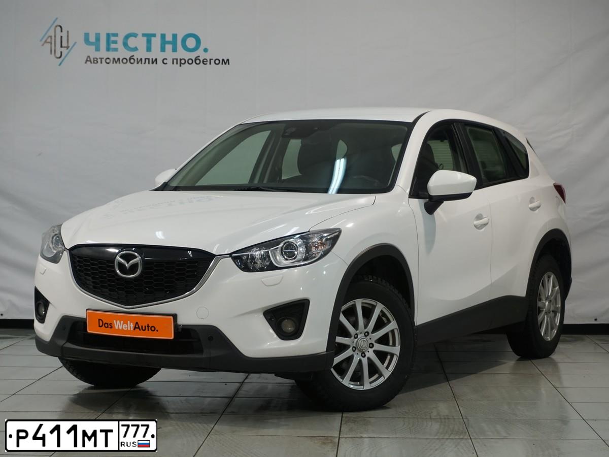 Фото автомобиля MAZDA CX-5, 2014 — госномер Р411МТ777. Цвет: Белый