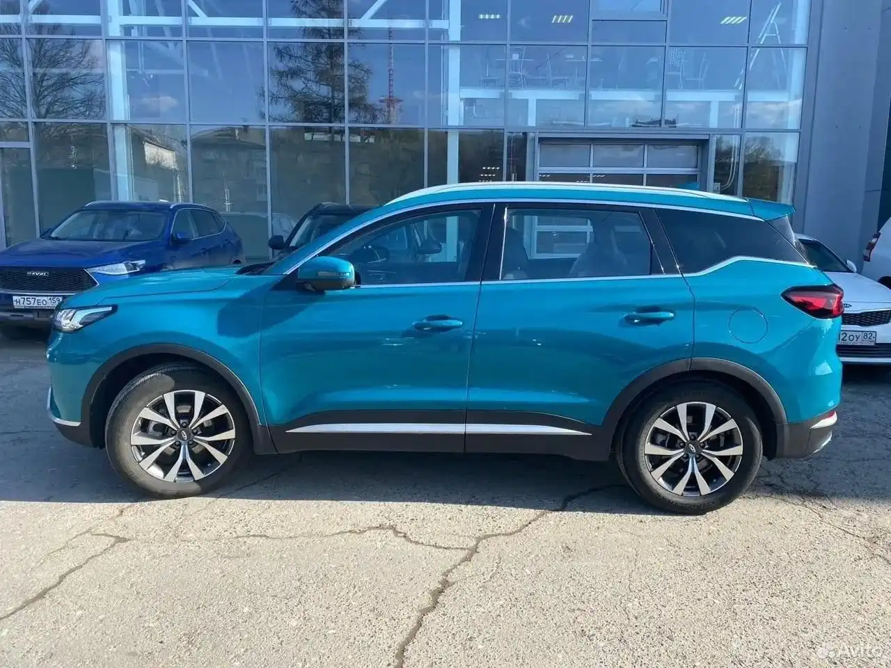Фото автомобиля HAVAL F7, 2020 — госномер Н757ЕО159. Цвет: синий