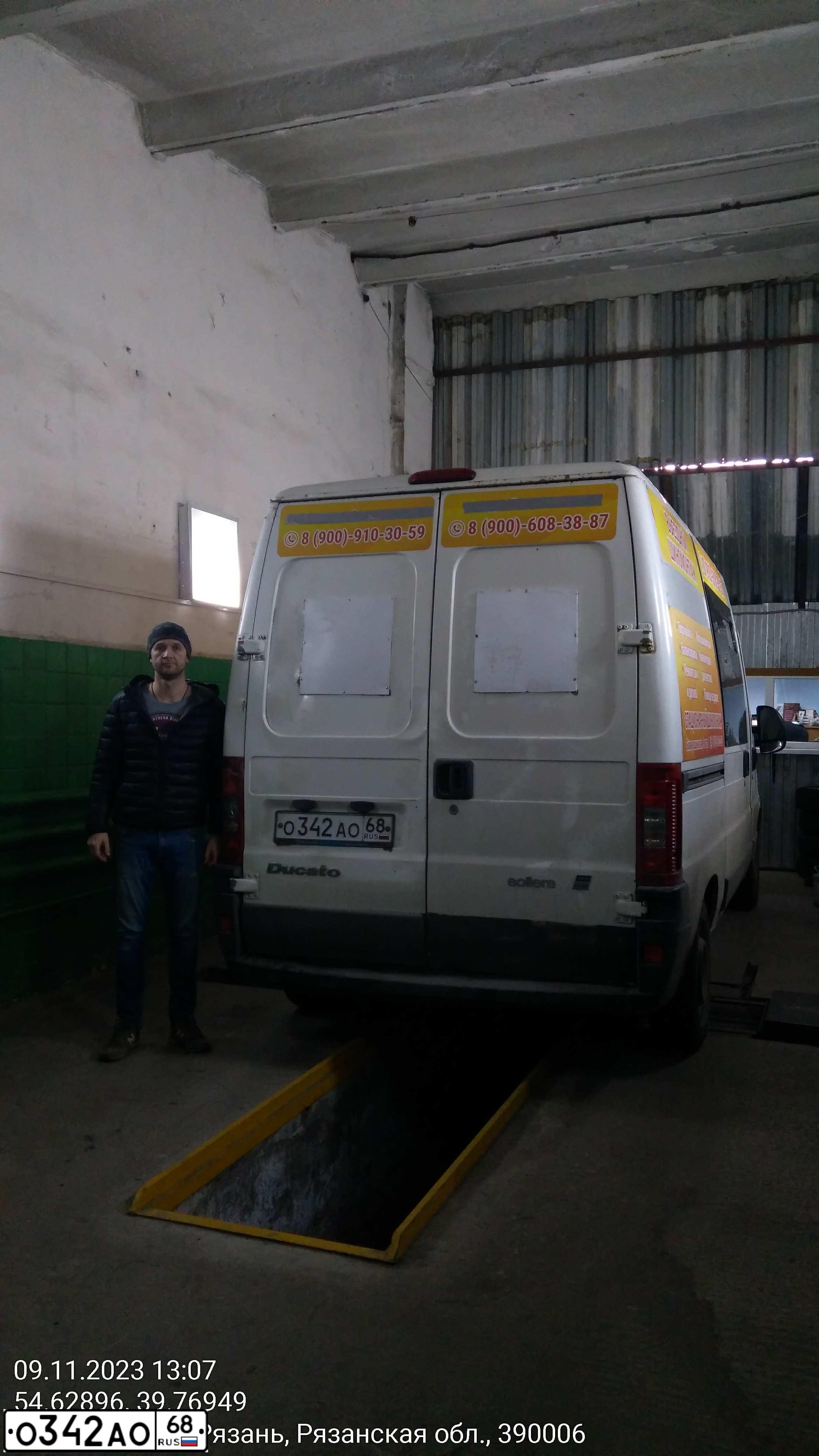 Фото автомобиля FIAT DUCATO, 2008 — госномер О342АО68. Цвет: Белый