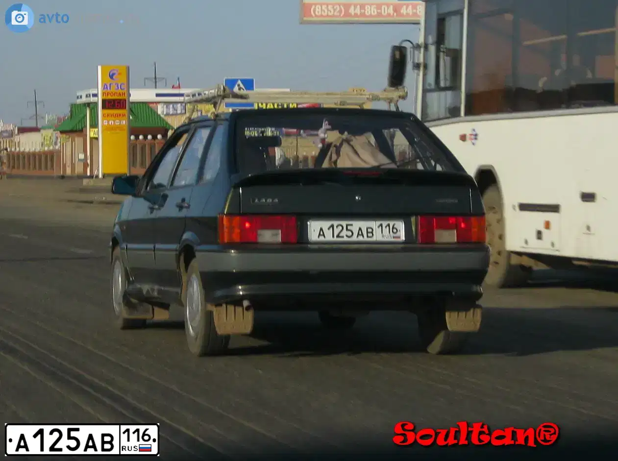 Фото автомобиля LADA 2190 GRANTA, 2013 — госномер А125АВ116. Цвет: ОЛИВКОВО-ЗЕЛЕНЫЙ