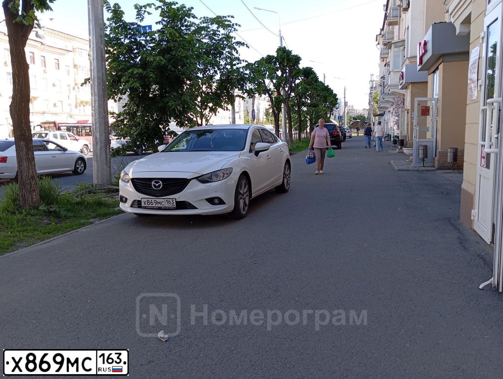 Фото автомобиля MAZDA 6, 2013 — госномер Х869МС163. Цвет: БЕЛЫЙ