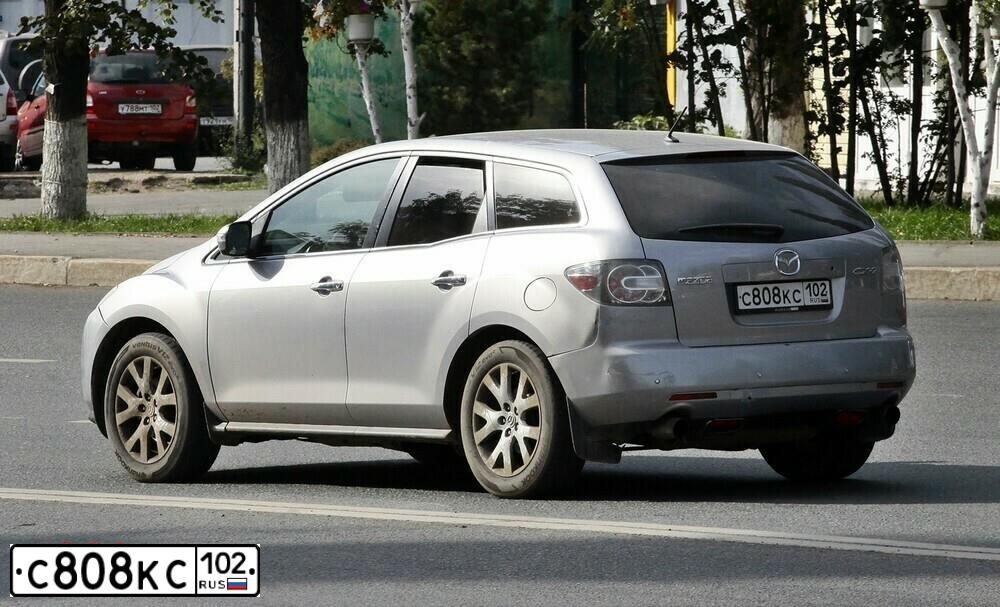 Фото автомобиля MAZDA 3, 2008 — госномер Е474УМ102. Цвет: ЧЕРНЫЙ