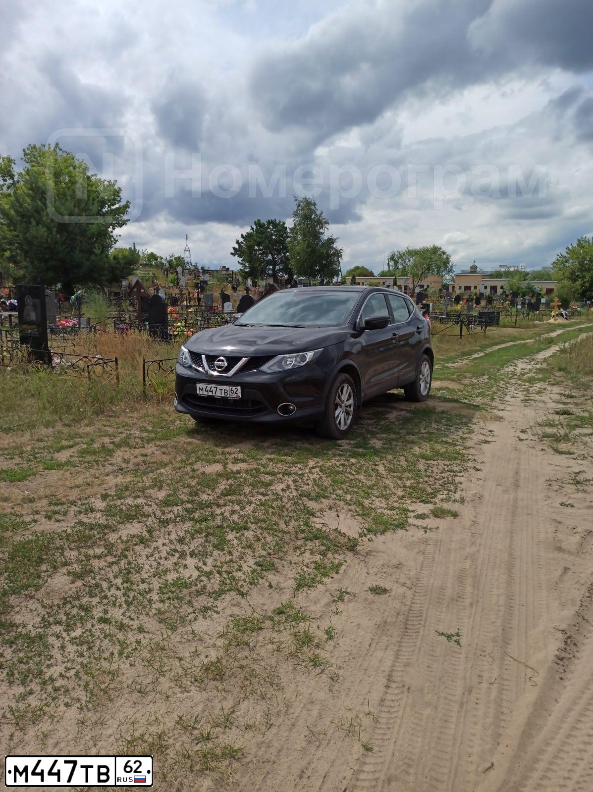 Фото автомобиля NISSAN QASHQAI, 2018 — госномер М447ТВ62. Цвет: ЧЕРНЫЙ