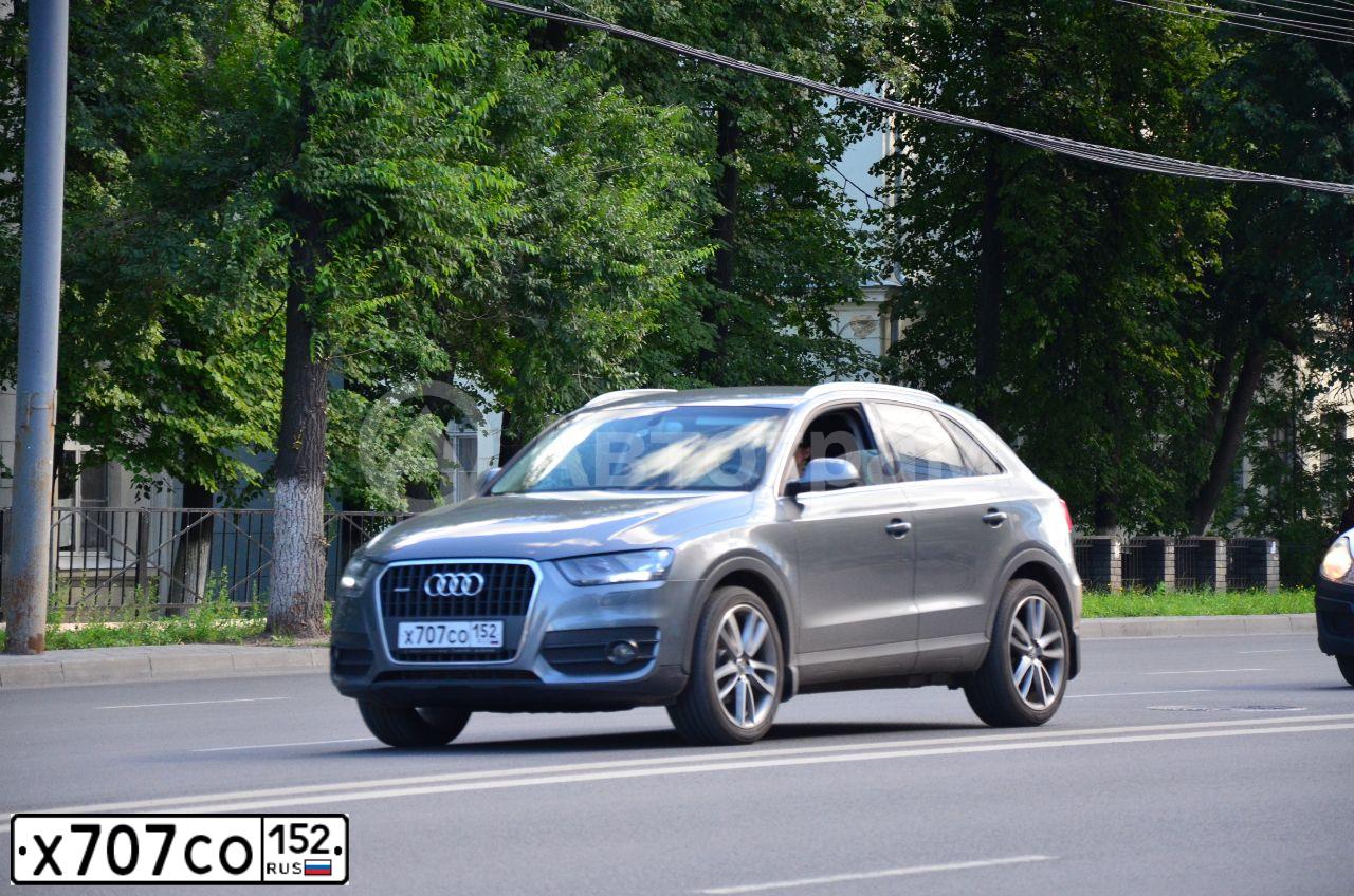 Фото автомобиля AUDI Q3, 2014 — госномер Х707СО152. Цвет: СЕРЫЙ
