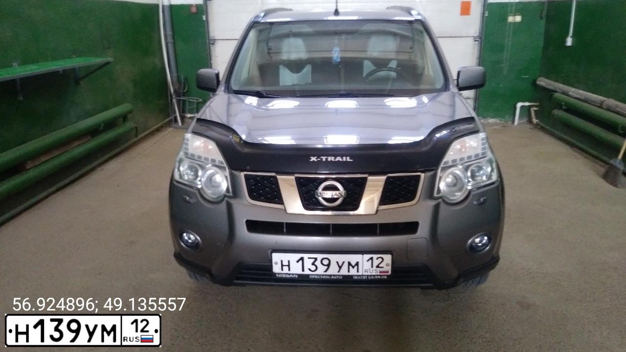 Фото автомобиля NISSAN X-TRAIL, 2014 — госномер Н139УМ12. Цвет: СЕРЫЙ