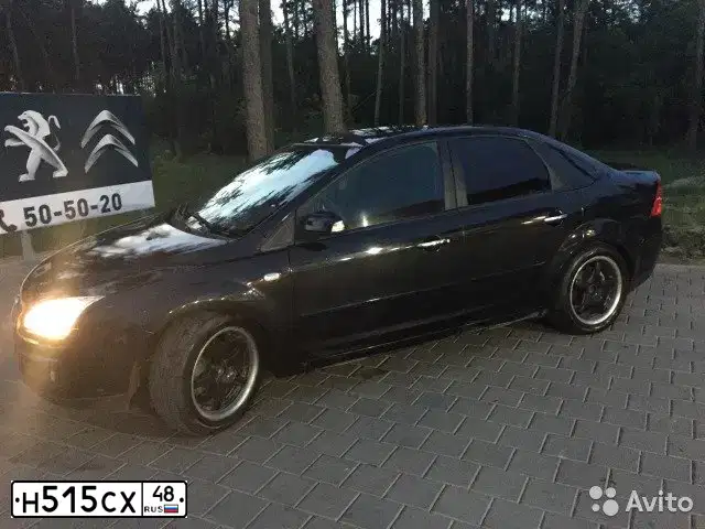 Фото автомобиля FORD FOCUS, 2007 — госномер Н515СХ48. Цвет: ЧЕРНЫЙ