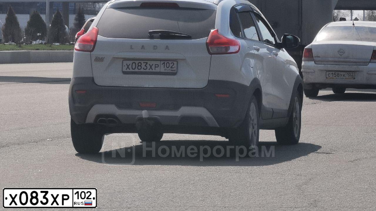 Фото автомобиля LADA XRAY, 2019 — госномер Х083ХР102. Цвет: БЕЛЫЙ