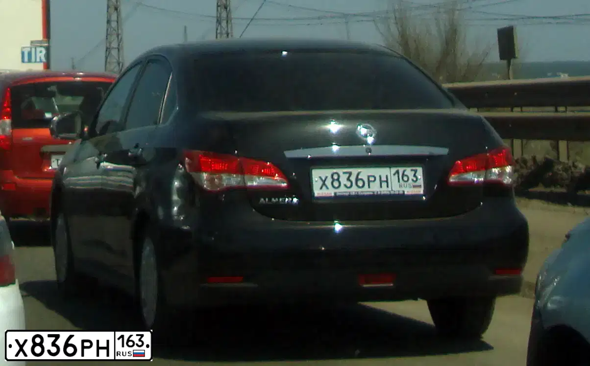 Фото автомобиля NISSAN ALMERA /AVTOVAZ/, 2017 — госномер Н757РК73. Цвет: ЧЕРНЫЙ