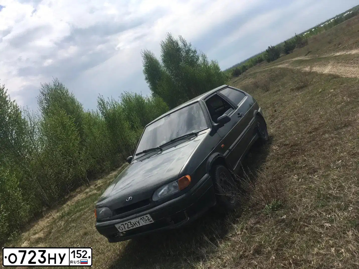 Фото автомобиля LADA 2113 SAMARA, 2006 — госномер О723НУ152. Цвет: Темно-зеленый