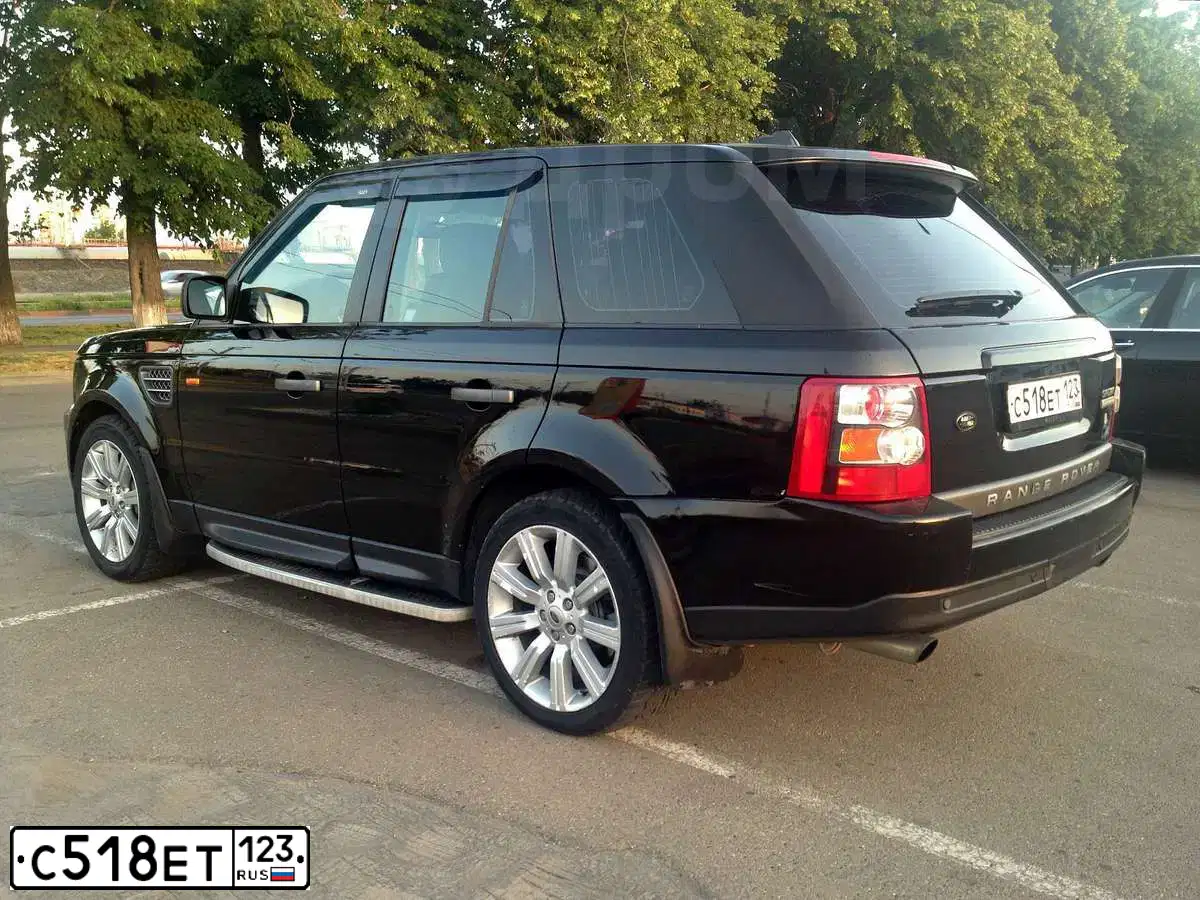 Фото автомобиля LANDROVER RANGE ROVER SPORT, 2007 — госномер С518ЕТ123. Цвет: ЧЕРНЫЙ