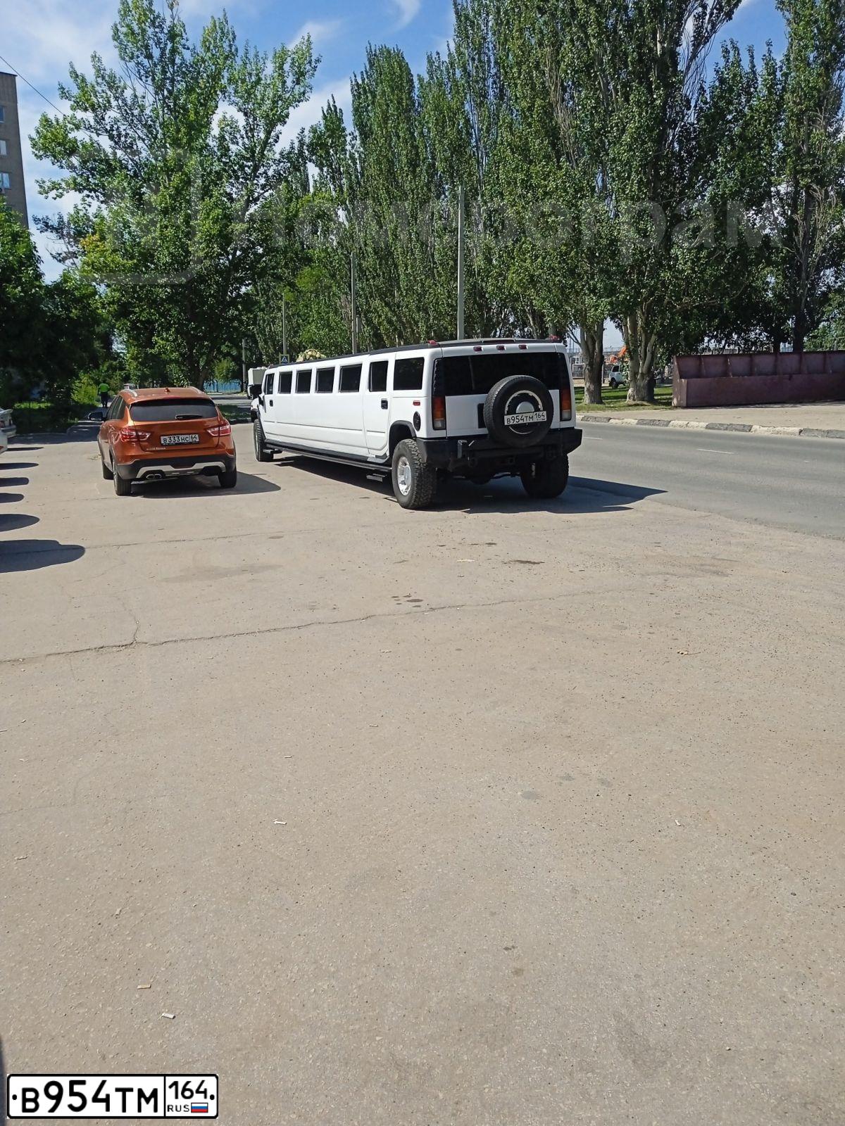 Фото автомобиля HUMMER H2, 2002 — госномер С454ОУ199. Цвет: Белый