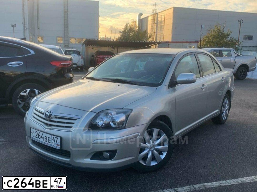 Фото автомобиля TOYOTA AVENSIS, 2007 — госномер О152ОМ178. Цвет: СЕРЕБРИСТЫЙ