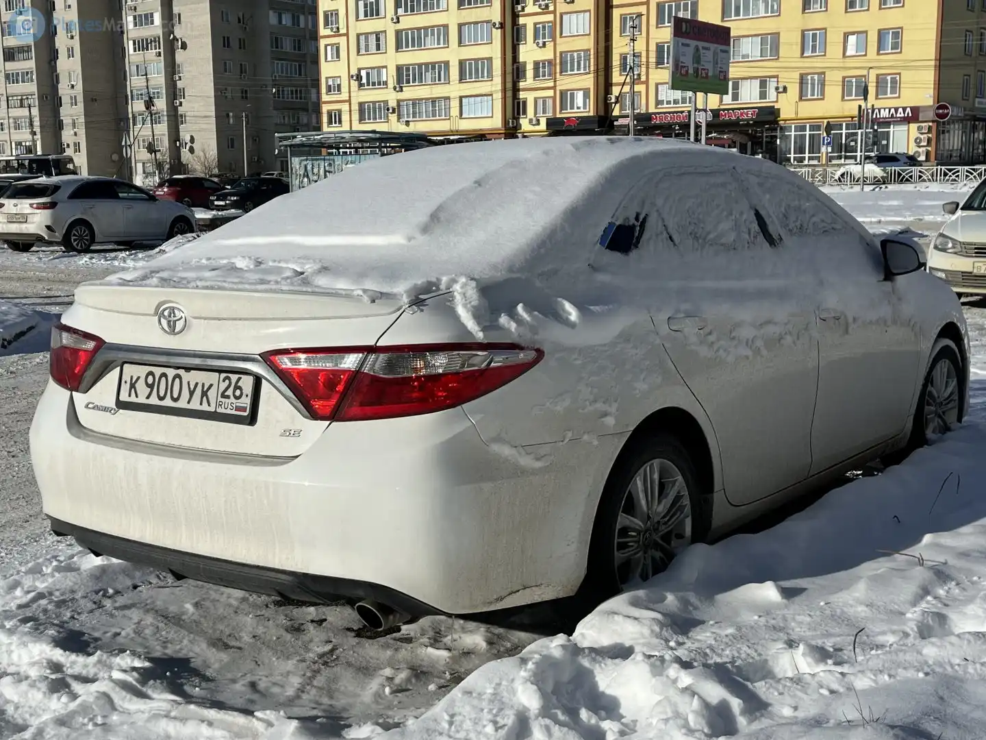 Фото автомобиля TOYOTA COROLLA, 2014 — госномер С256СК26. Цвет: Белый
