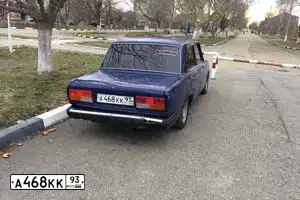 Фото автомобиля LADA 2107, 2001 — госномер А468КК93. Цвет: ТЕМНО-ГОЛУБОЙ