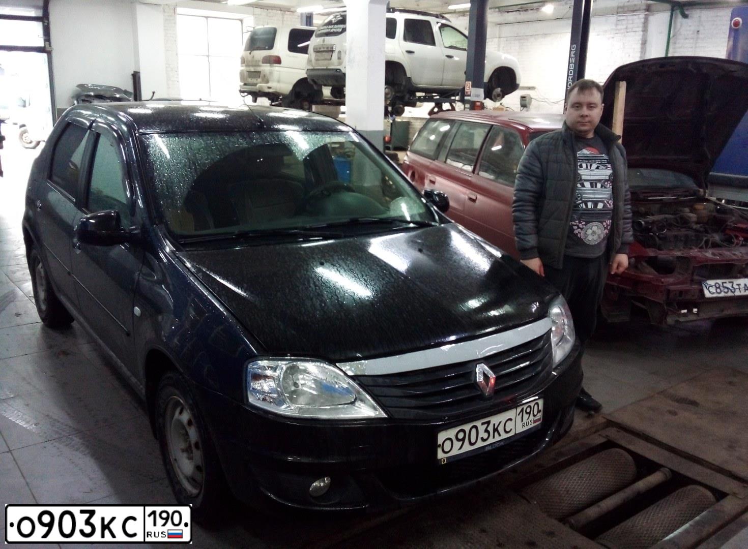 Фото автомобиля RENAULT LOGAN, 2010 — госномер А141ВО181. Цвет: ЧЕРНЫЙ