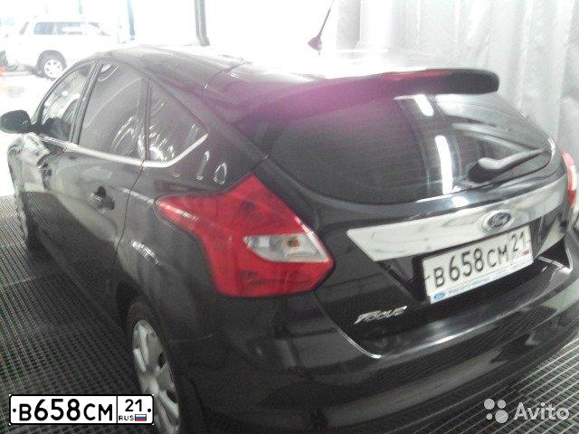 Фото автомобиля FORD FOCUS, 2012 — госномер В658СМ21. Цвет: ЧЕРНЫЙ