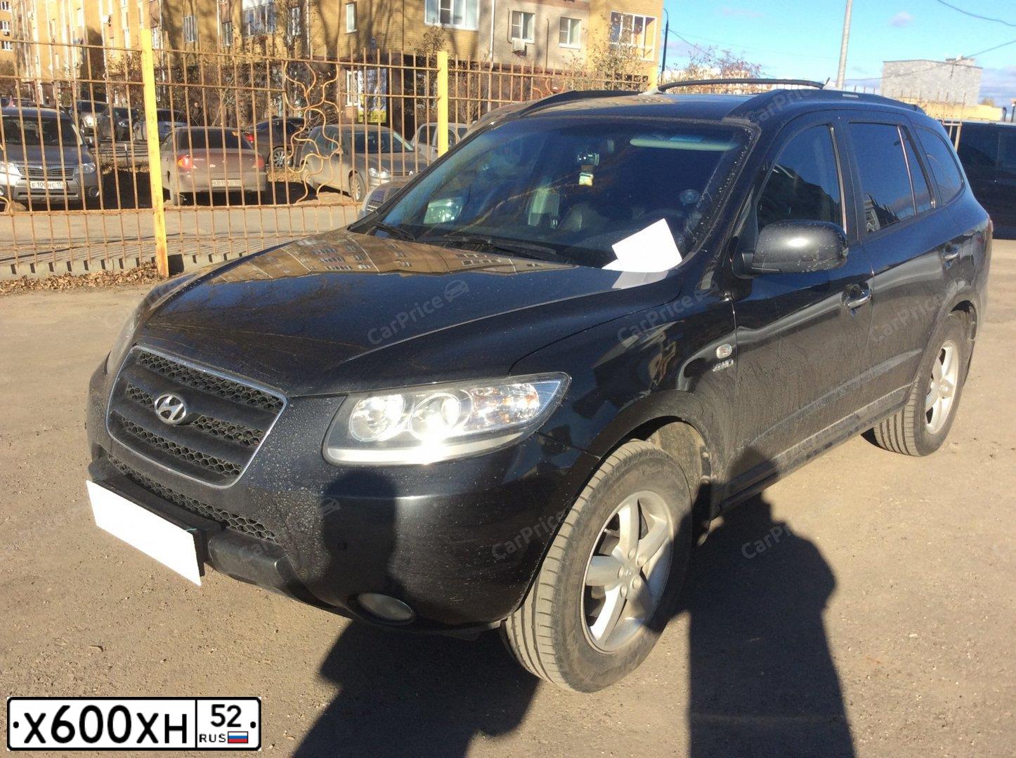 Фото автомобиля HYUNDAI SANTA FE, 2006 — госномер Н077НН52. Цвет: ЧЕРНЫЙ
