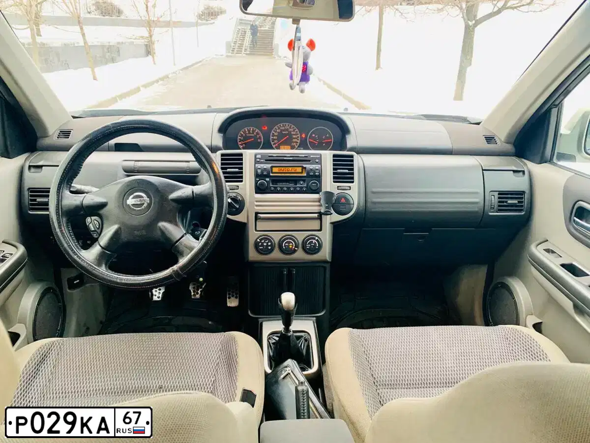 Фото автомобиля NISSAN X-TRAIL, 2006 — госномер О386АН32. Цвет: Серый