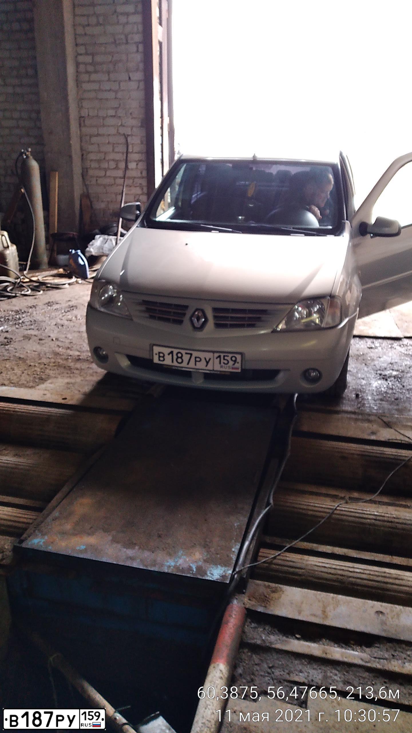 Фото автомобиля RENAULT LOGAN, 2008 — госномер В187РУ159. Цвет: СЕРЫЙ