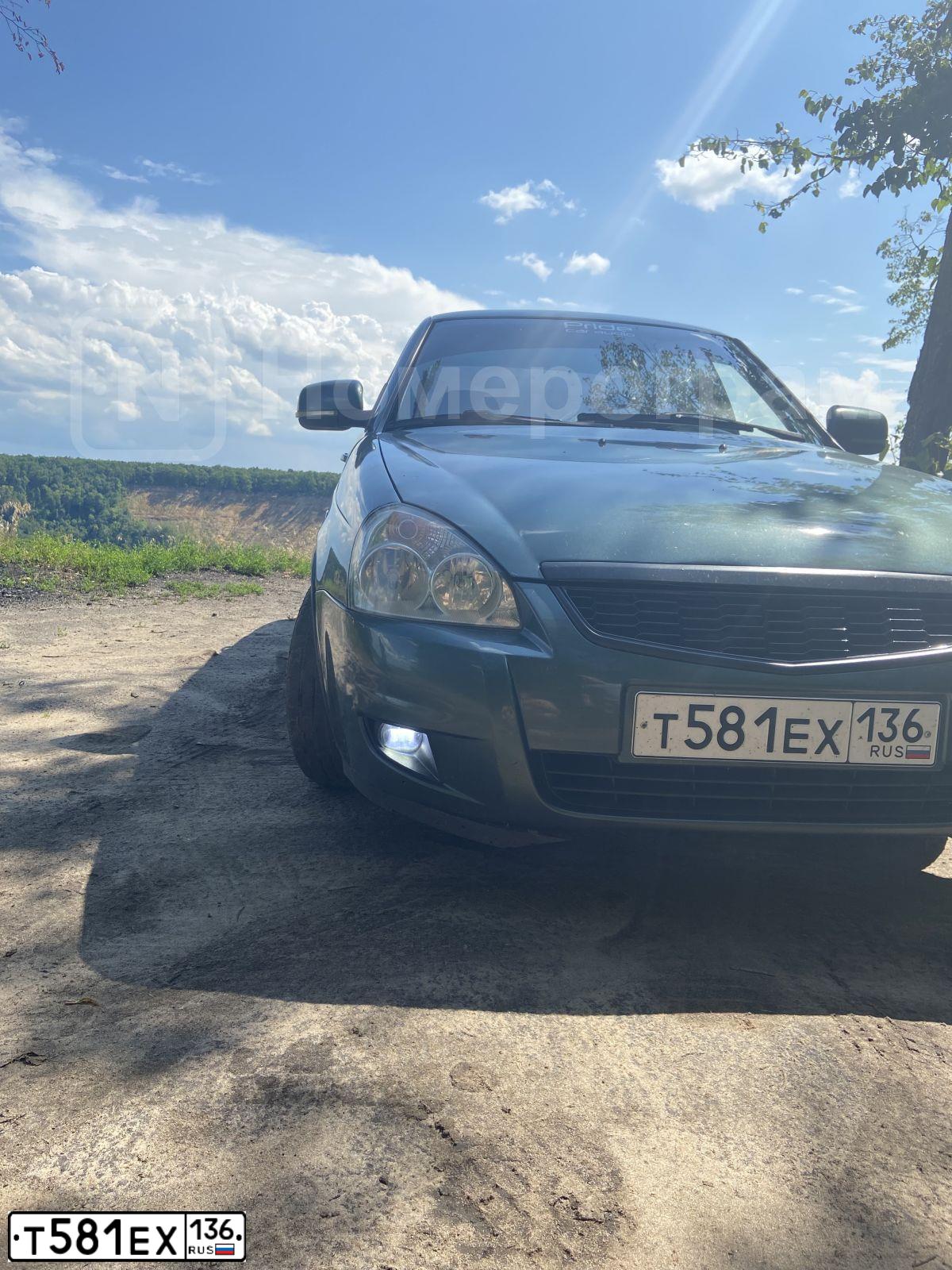 Фото автомобиля LADA 2170 PRIORA, 2008 — госномер Т581ЕХ136. Цвет: СЕРО-СИНЕ-ЗЕЛЕНЫЙ