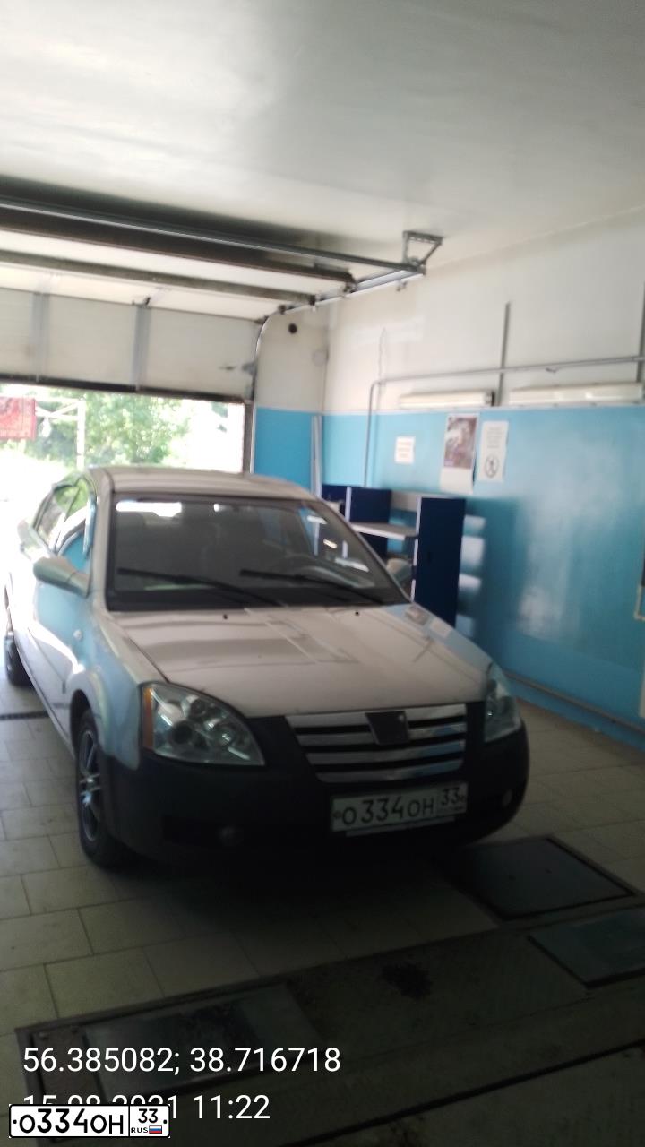 Фото автомобиля CHERY FORA /A21/, 2007 — госномер О334ОН33. Цвет: СЕРЫЙ